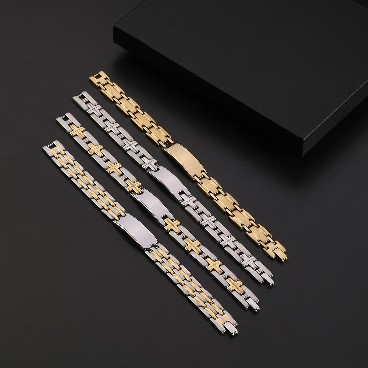 Strap Titanium Steel Personality Lettering Fashion Stainless Couple Watch Bracelet