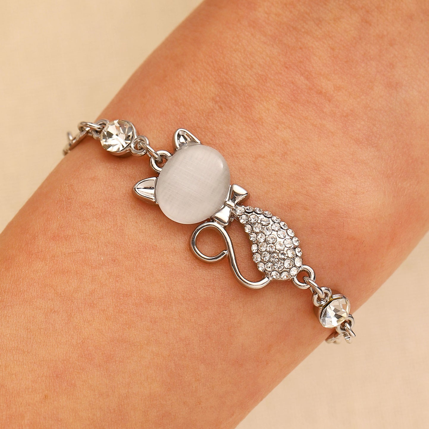 Fashion Design Exquisite Opal Cat Ear Dress Up Bracelets