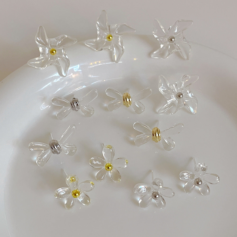 Cross Bow Sier Needle Light Luxury Earrings