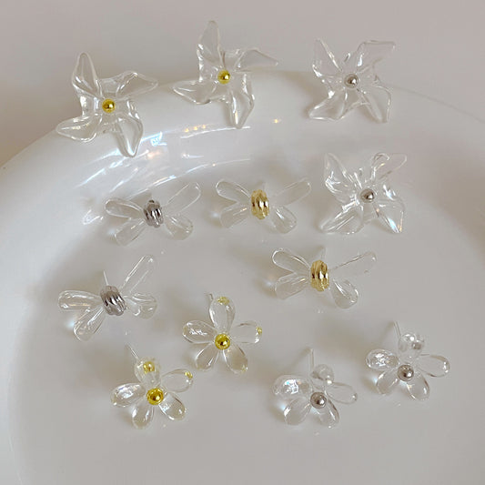 Cross Bow Sier Needle Light Luxury Earrings