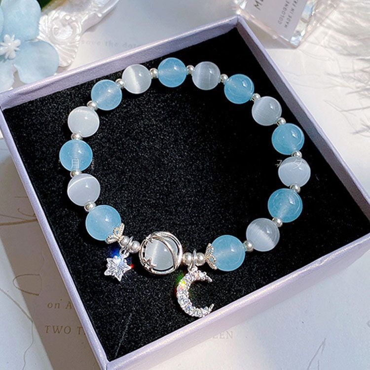 Opale Femme Design Gris Clair De Lune Étoile Bracelets