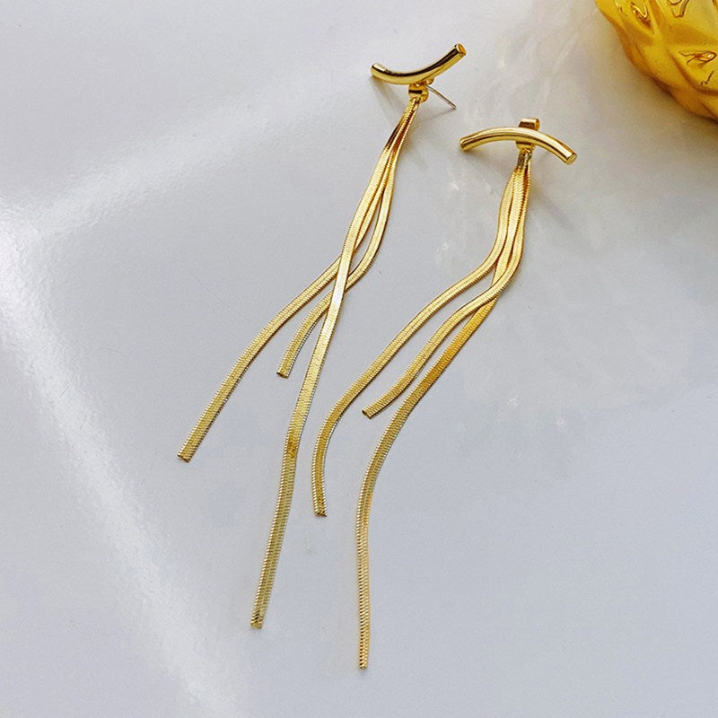 Women's Tassel Summer Long Elegant High-grade Cold Style Stud Earrings