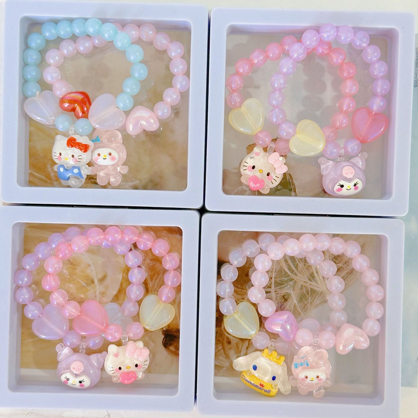 Bracelets de bijoux en forme de clown mignon en perles de dessin animé pour enfants