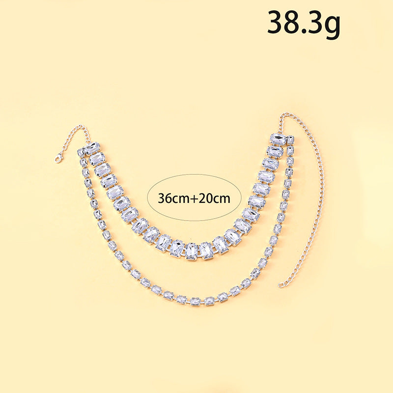Women's Geometric High-grade Rhinestone Clavicle Chain Everyday Joker Necklaces