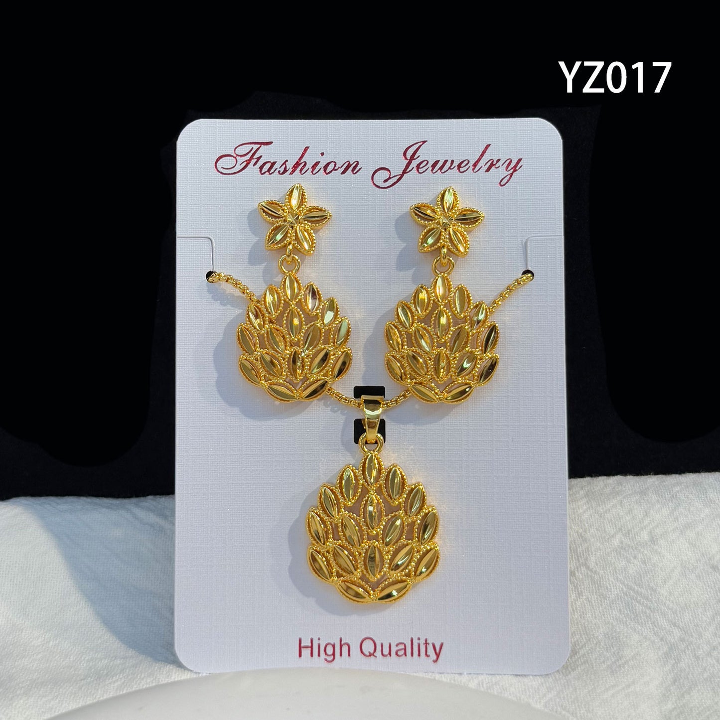 Love Heart Flowers Ear Medium Suit Pendants
