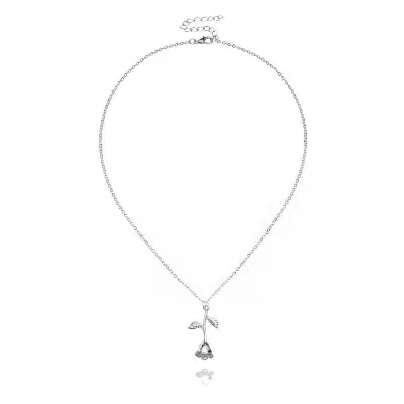 Cute Little Prince Rose Series Hand Painting Light Luxury Jewelry Set
