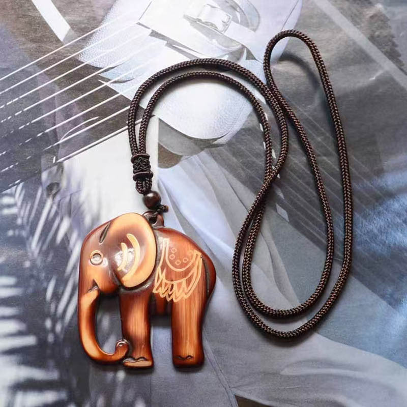 Women's Ethnic Style Vintage Peace Buckle Sweater Chain Live Popular Necklace