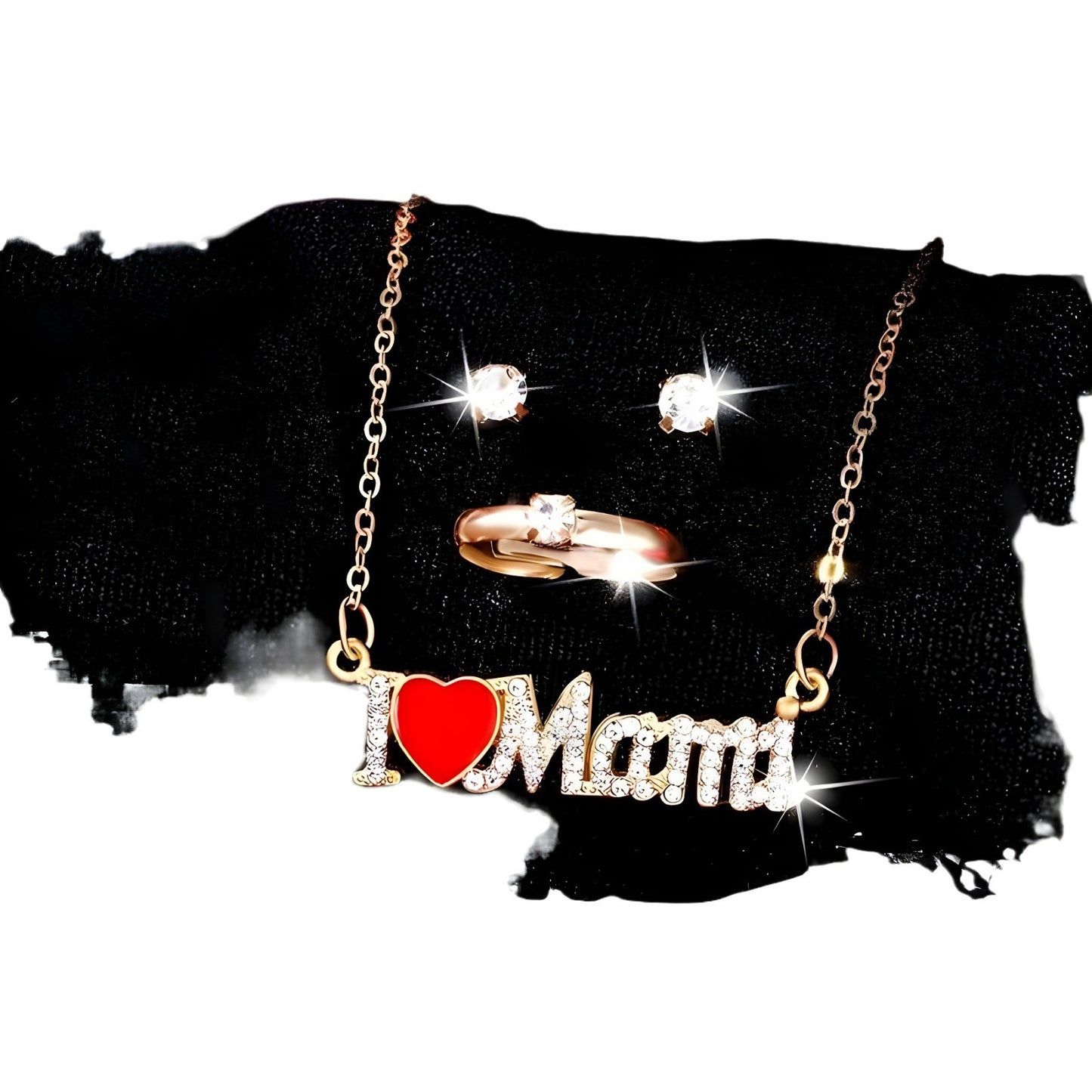 Women's Elegant Mother's Day Letter Red Dripping Pendants