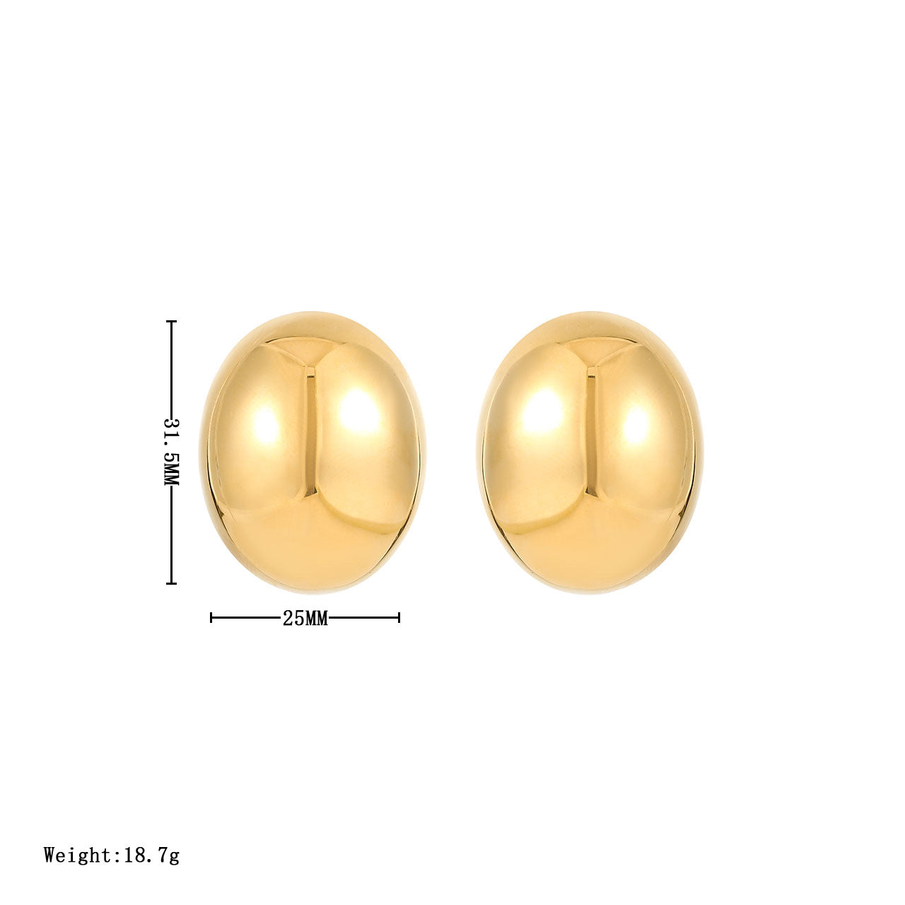 Korean Style Stylish Glossy Three-dimensional Female Ball Personality Design Earrings