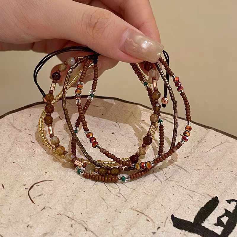 Bohemian Beaded Color Ethnic Style Hand-woven Design Bracelet