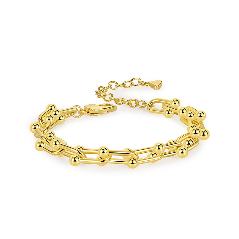 Simple U-shaped Vachette Clasp Stitching Exquisite Bracelets