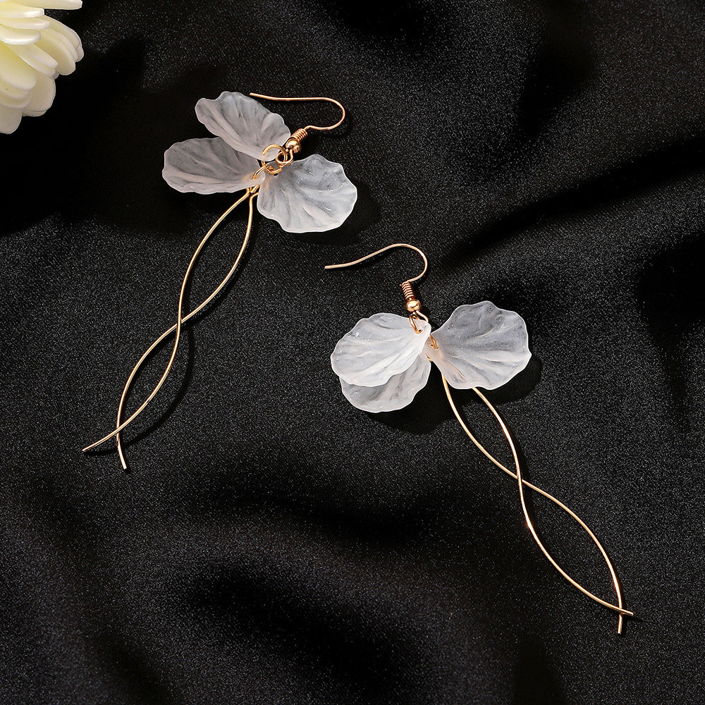 Style Long Fairy Ice Flower Petals Rings