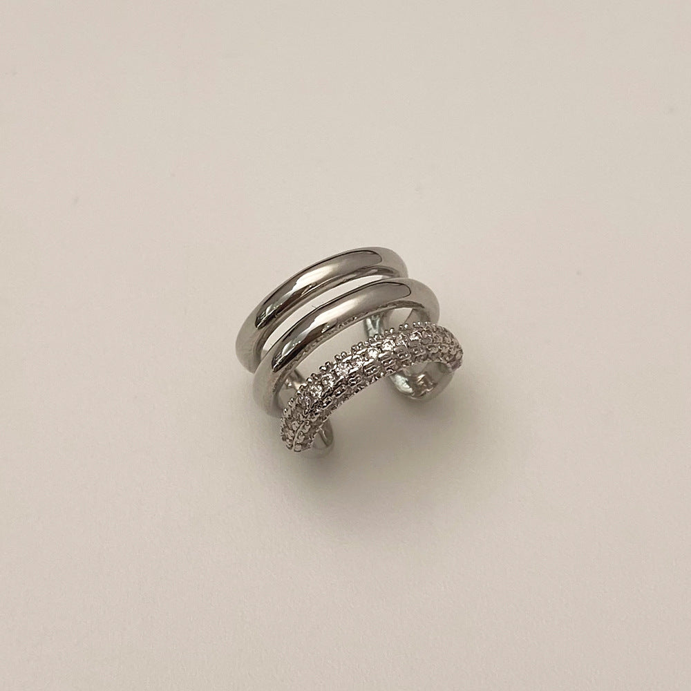 Personalized Zircon Summer Versatile High-grade Unique Light Ear Clip