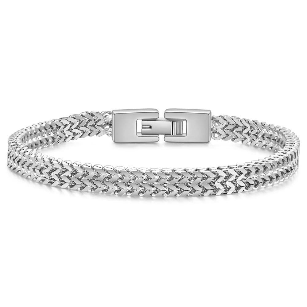 Men's Hip Hop Stainless Steel Keel Snake Chain Fashion Bracelets