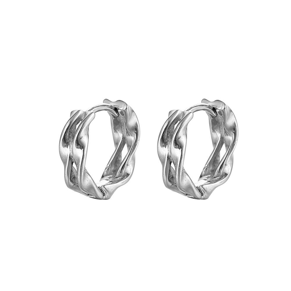 Simple Wave Ear Clip Niche High Earrings