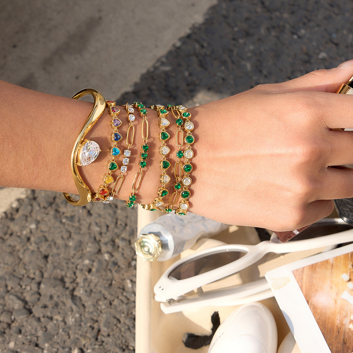 Ding Titanium Steel Zircon For Stainless Bracelet