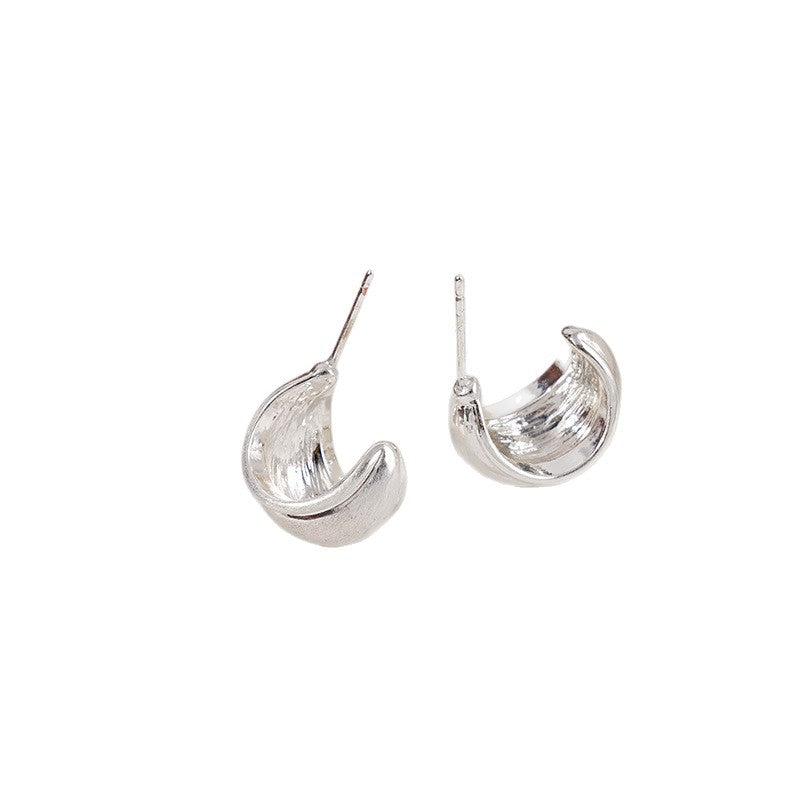 Women's Brushed Frosted Ball Retro Commuter High-grade Earrings