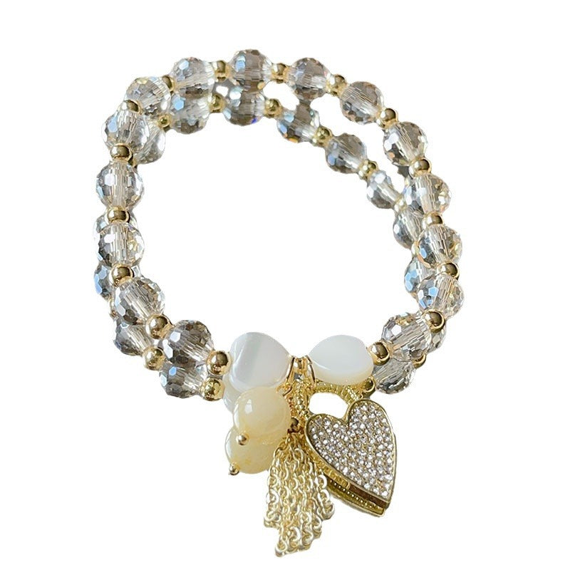 Super Shiny Crystal Female Shell Love Bracelets