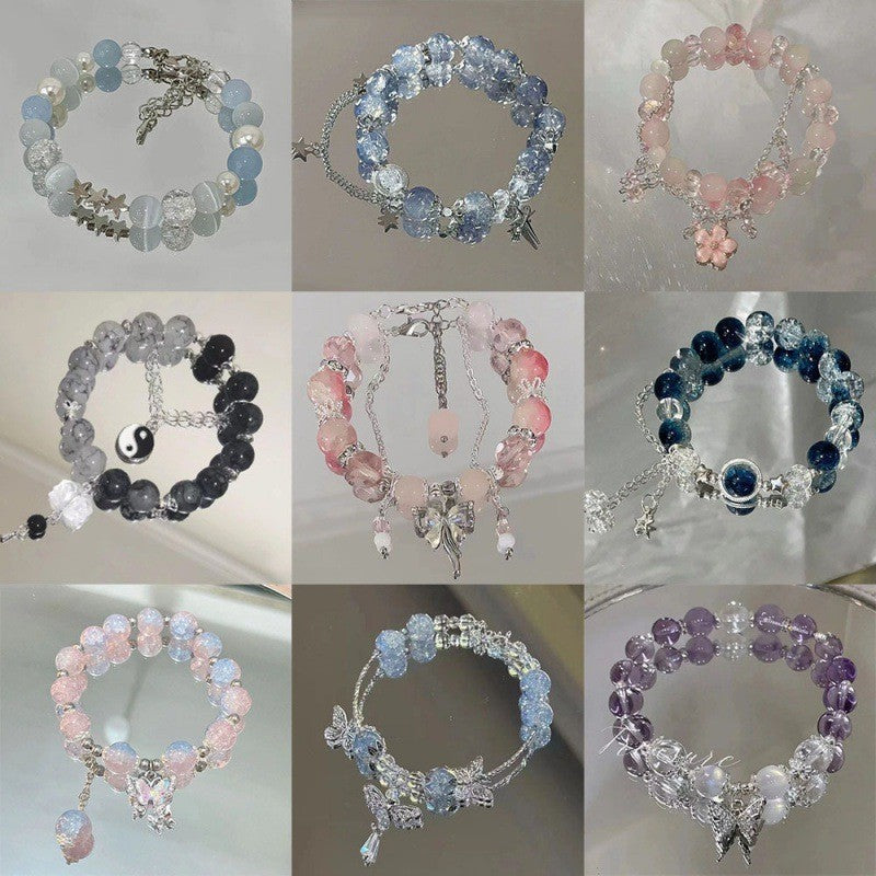 Women's Summer Rainbow Dopamine Fresh Colorful Niche High Bracelets