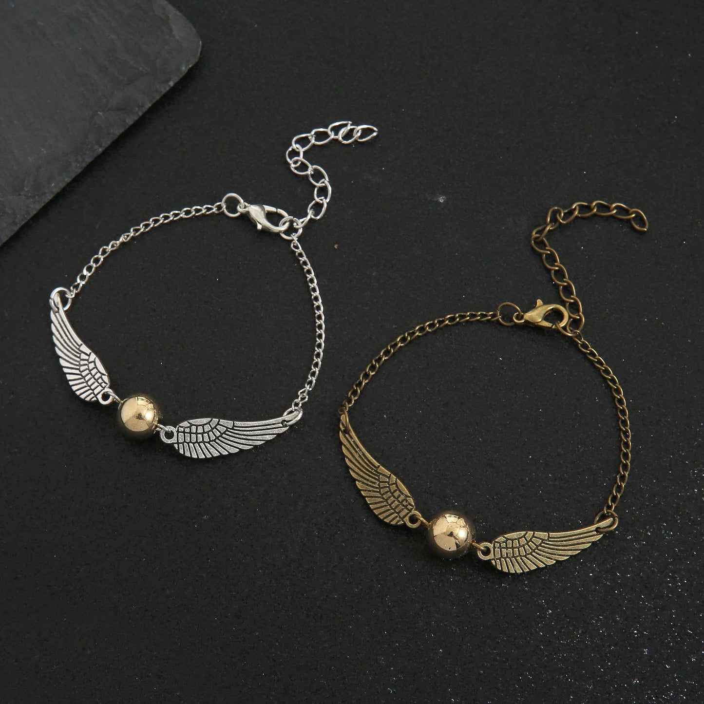 Bracelets populaires avec ailes de personnalité du vif d'or de Harry Potter