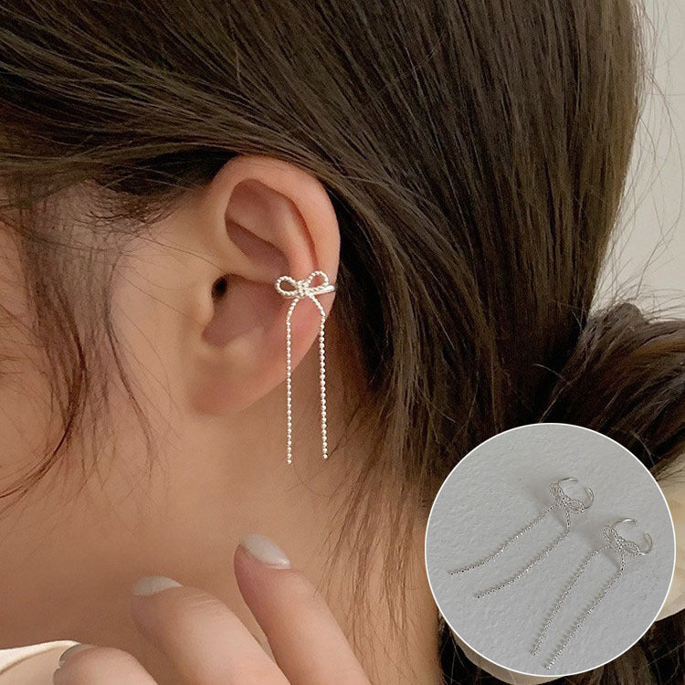 Women's Simple Lines Cross Bone Double Layer Small Sweet Rings