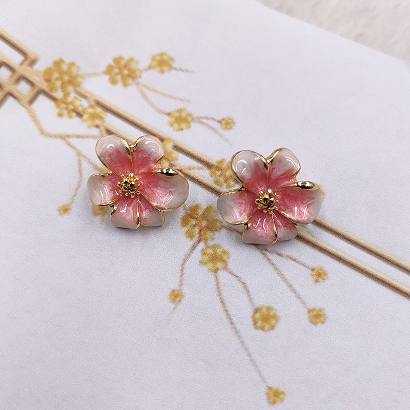 Women's Flower Ear Seaside Vacation Niche Design High Earrings