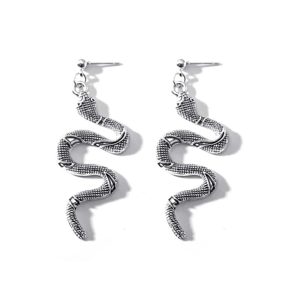 Creative Exaggerating Snake Personality Retro Alloy Earrings