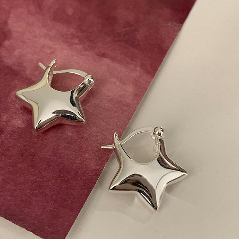 Pentagram Female Niche Design Personality Graceful Senior Ear Earrings