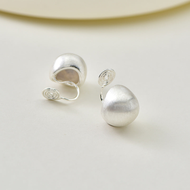 Women's Good Texture Fashion Style Frosted Brushed Simple High Sense Painless Earrings