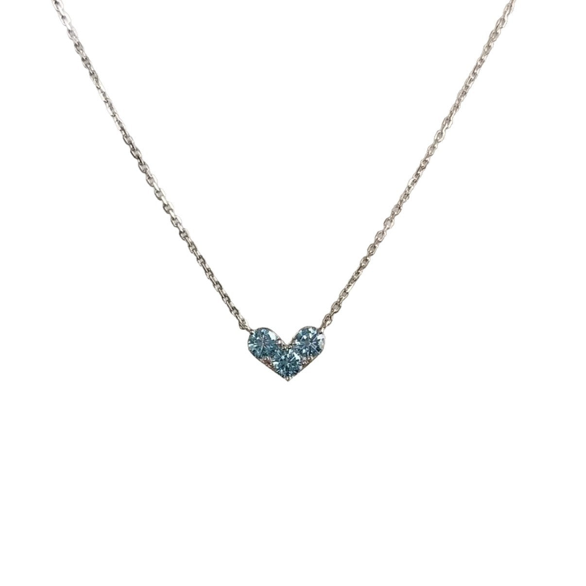 Navy Blue Heart French Summer Design Clavicle Chain Female Jewelry Set
