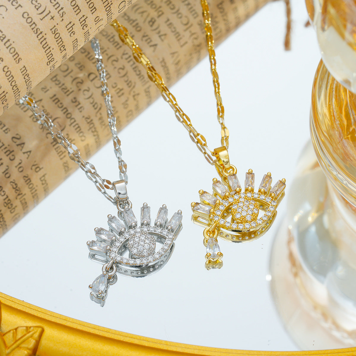 Zircon Devil's Eye Light Luxury Minority Elegant Female Necklaces