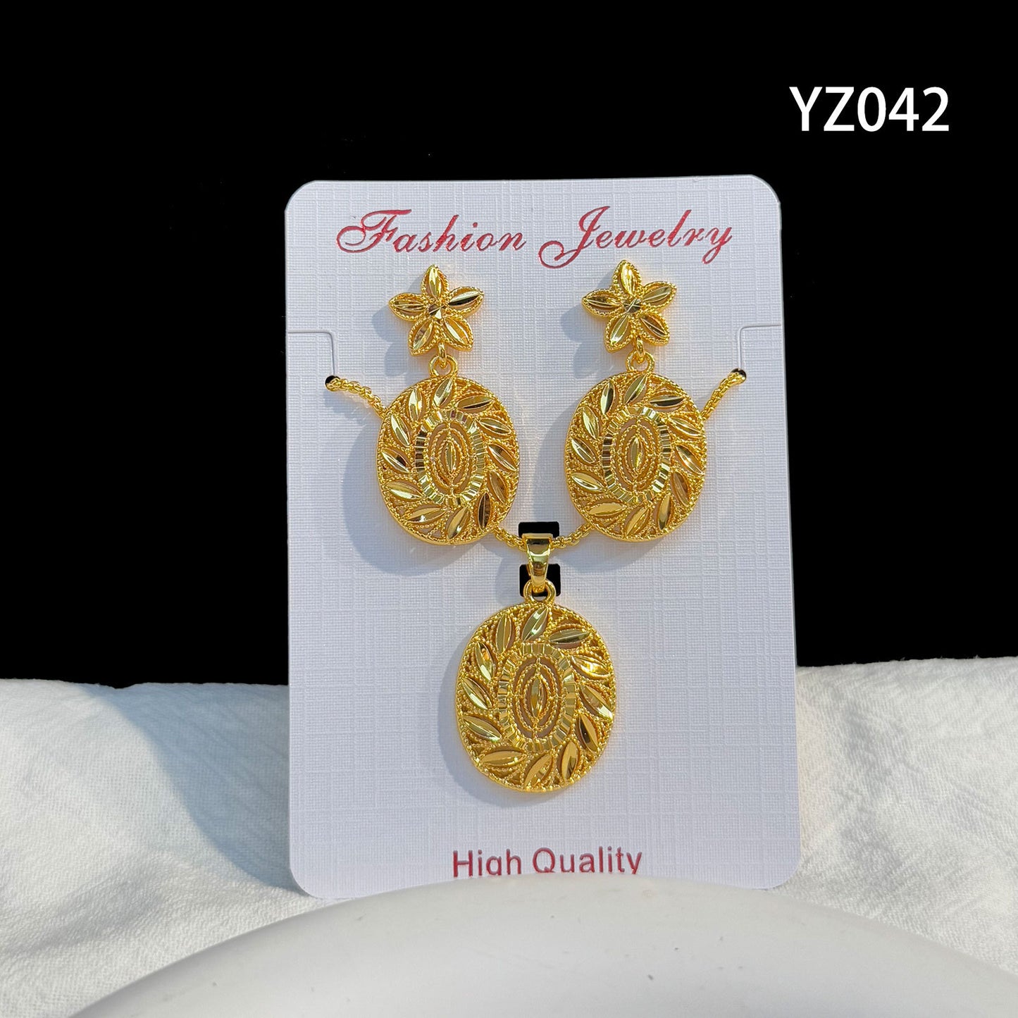 Love Heart Flowers Ear Medium Suit Pendants