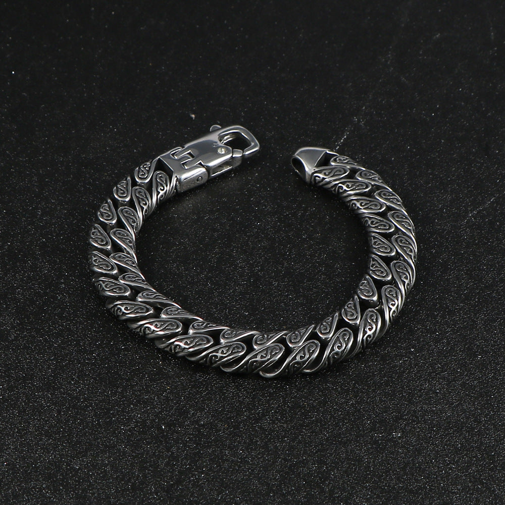 Men's Snake Pattern Punk Titanium Steel Domineering Bracelets