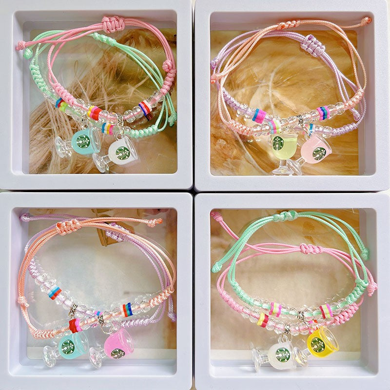 Durable Elegant Cute Cartoon Couple Ornament Bracelets