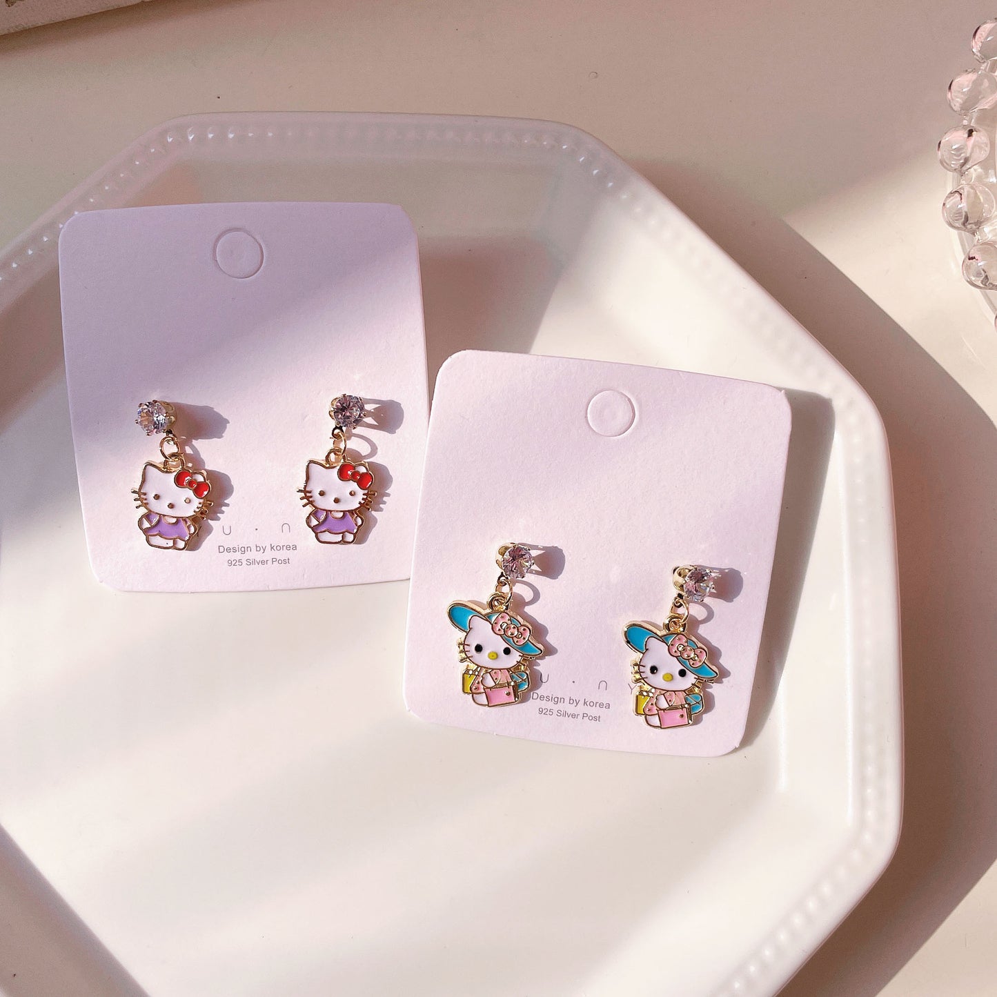 Cartoon Cute Hello Kitty Clow Melody Earrings