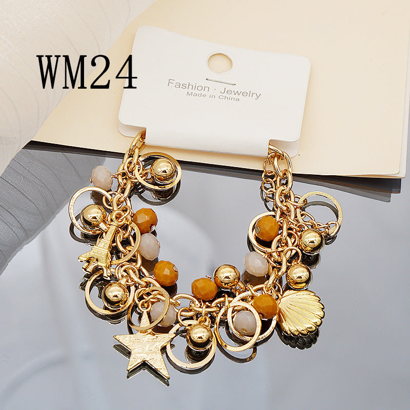 Fashion Bohemian Color Smiley Star Pendant Bracelets