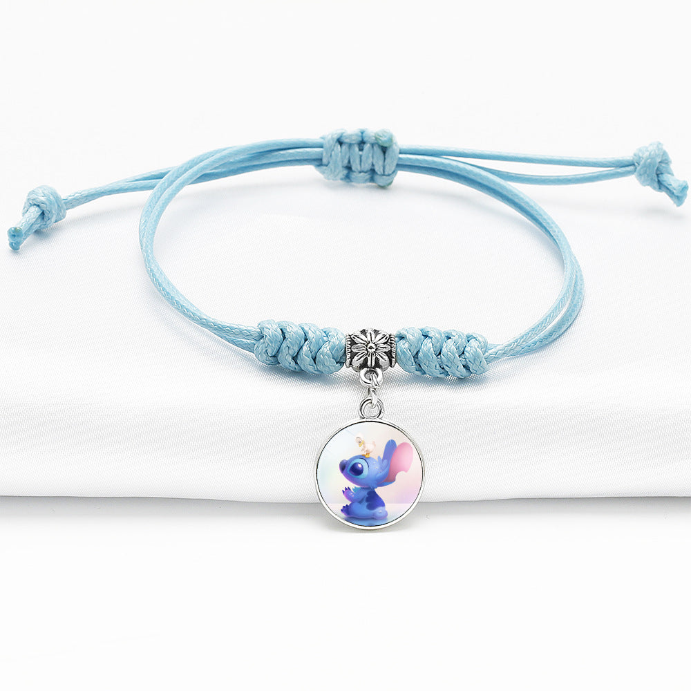 Bracelets à nœud Dorje de dessin animé bleu point d'étoile