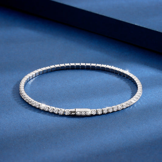 Bracelets d'été de tennis romains avec chaîne à griffes en diamant pour femmes et hommes