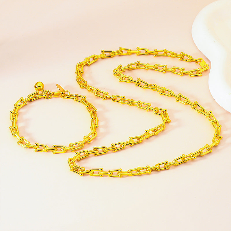 Women's Vietnam Placer Gold Fashion Bell Jewelry Set
