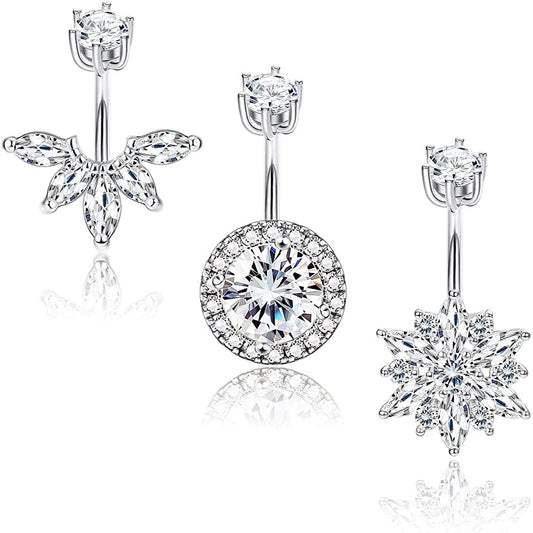 Zircon Navel Human Body Piercing Piece Rings
