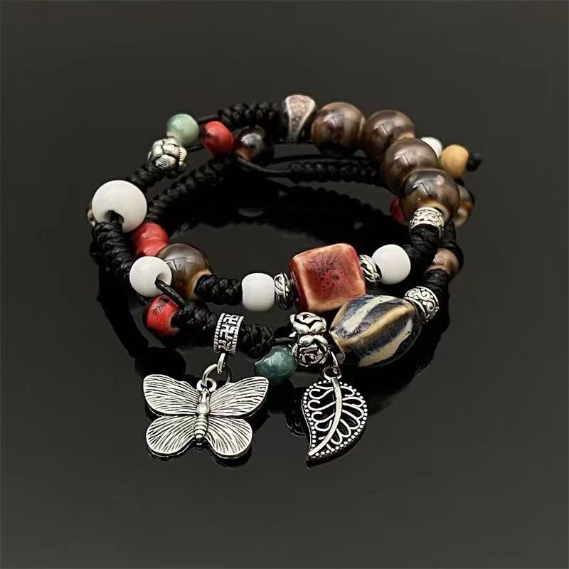 Women's Woven Beads Exotic Ethnic Retro Elastic String Bracelets