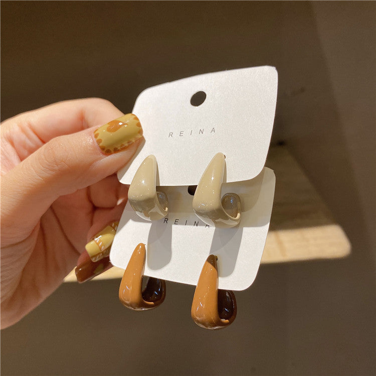 Women's Retro French For Trendy Niche Light Luxury Simplicity Temperament Earrings