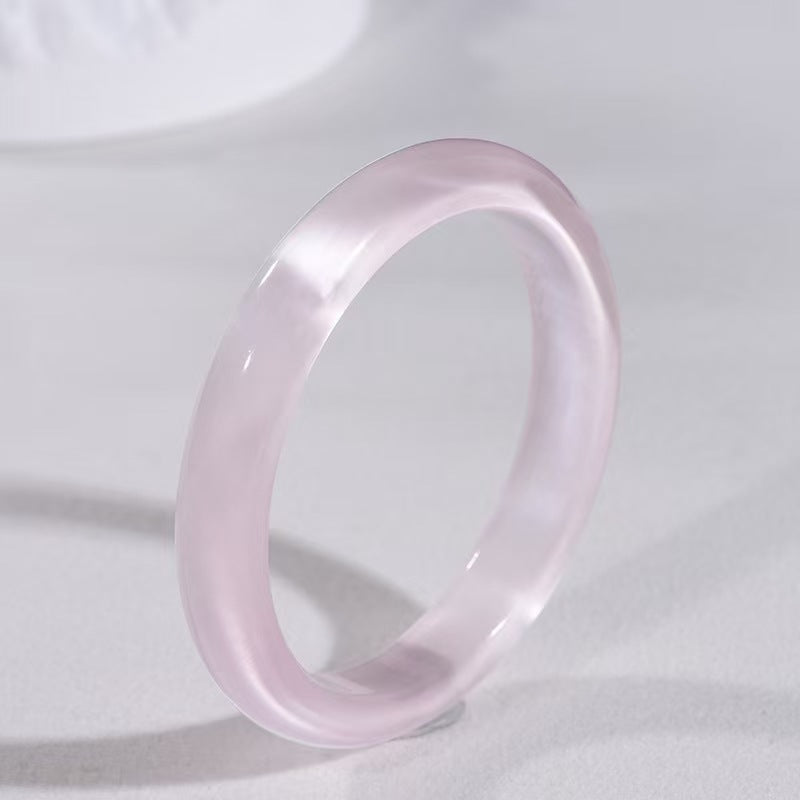 Women's White Moonlight Cat's Eye Ice Blue Bracelet