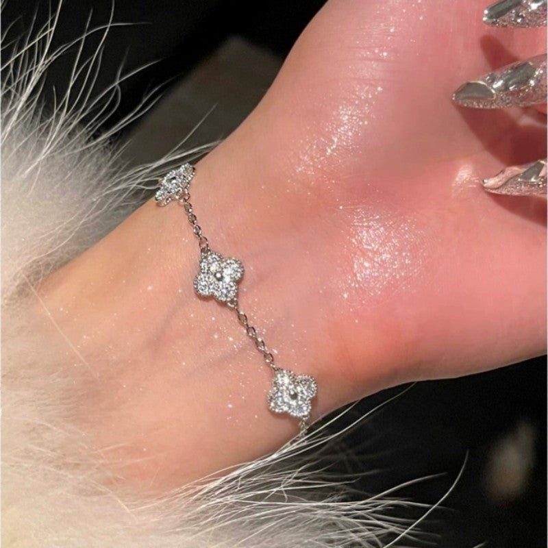 And Simple Personality Trendy Flower Full Diamond Light Bracelets