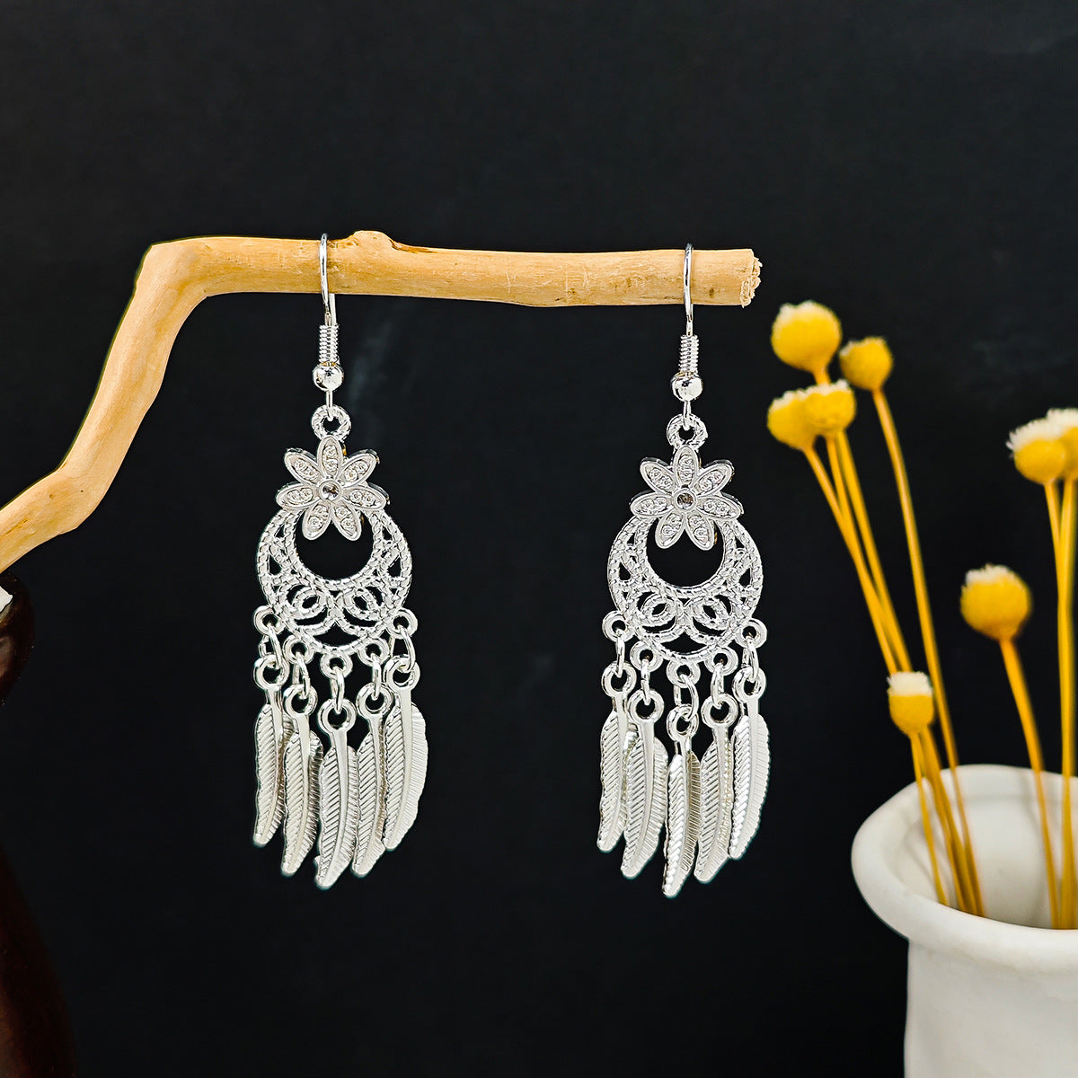Imitation Miao Sier Family Minority Ethnic Style Earrings