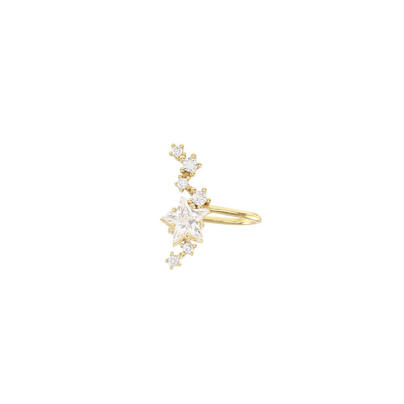 Temperamental Big Dipper Female Niche Personality Indie Rhinestone Ear Clip