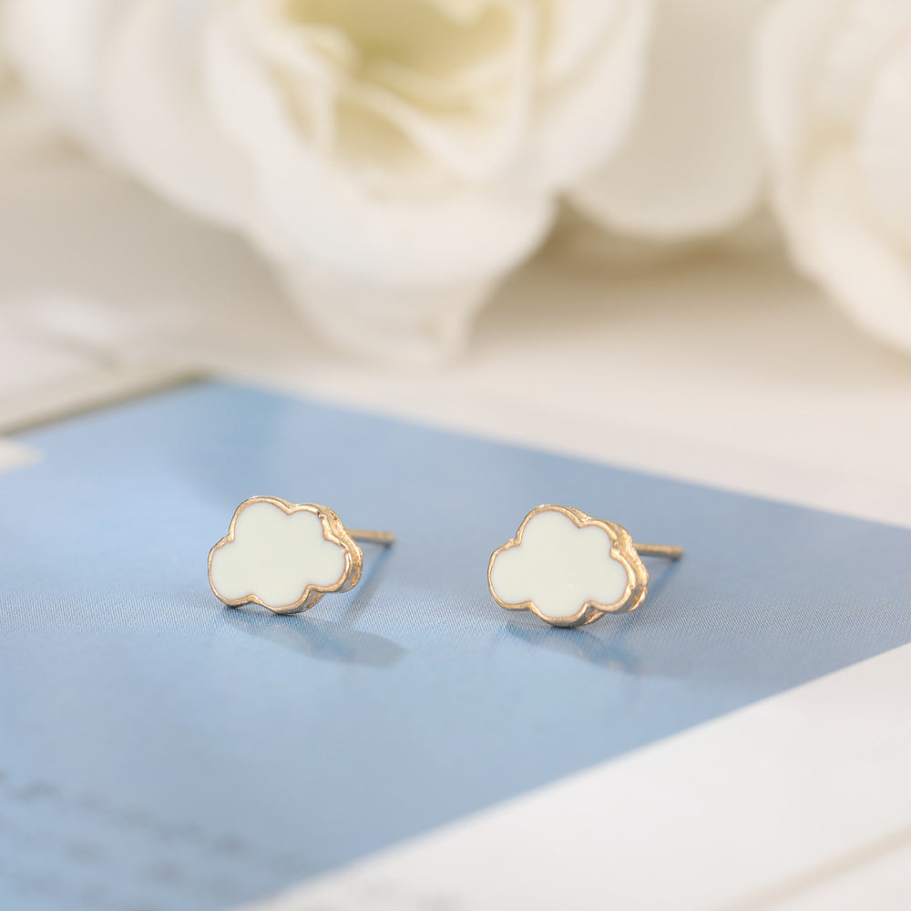 Women's Cloud Small Ear Creative Sweet Dripping Earrings