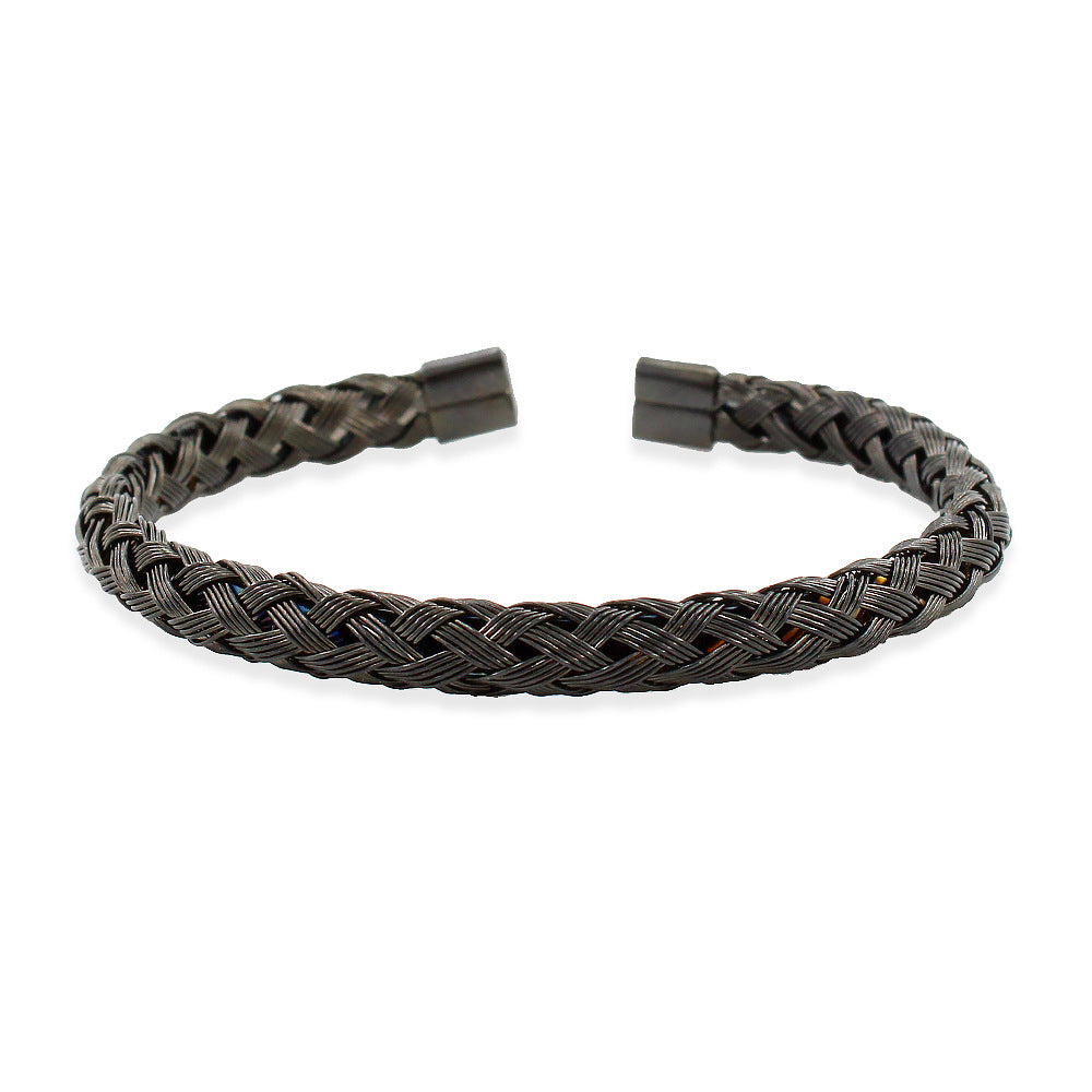 Simple Stainless Steel Twist Braid Wire Bracelets