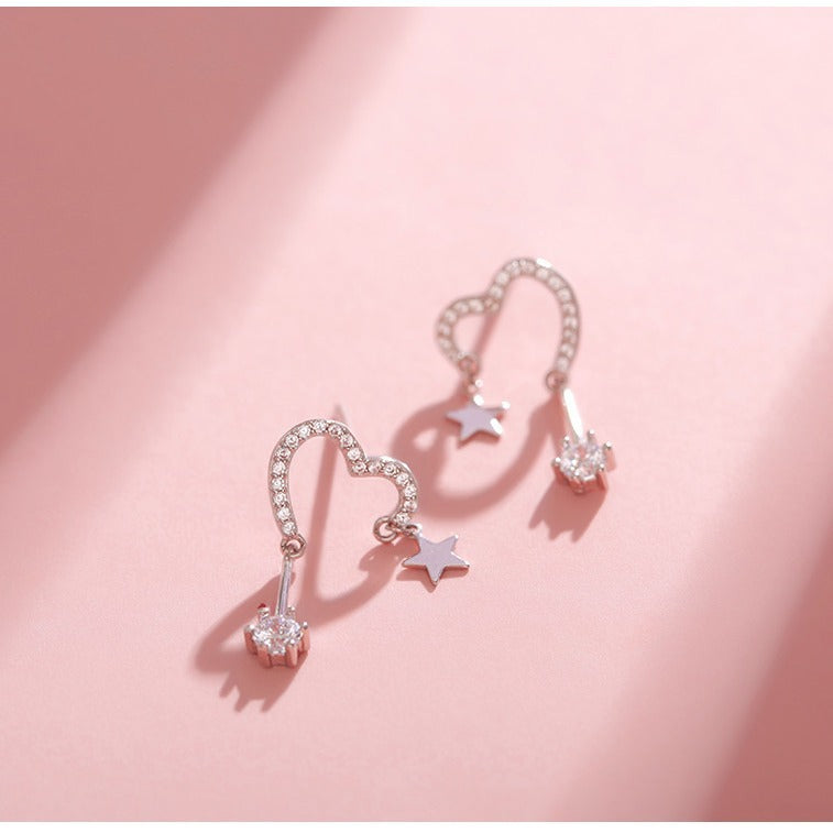 Needle French Style Vintage Pearl Hollow Rose Tide Super Stud Earrings
