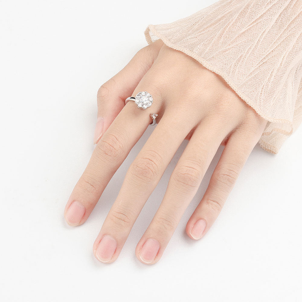 Round Spinning Female Anxiety Relief Opening Ring